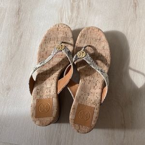 Tory Burch cork heel sandals